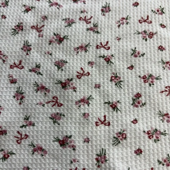 PacSun White and Red Floral Long Sleeve Tee - Picture 7 of 7